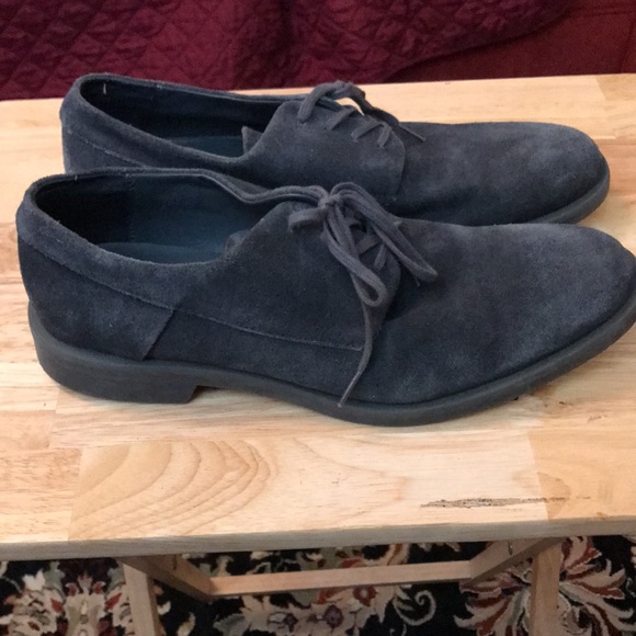 Men’s Calvin Klein Gray Suede Casual Dress Shoes Sz 10.5 US - Moderately Used - Picture 4 of 12